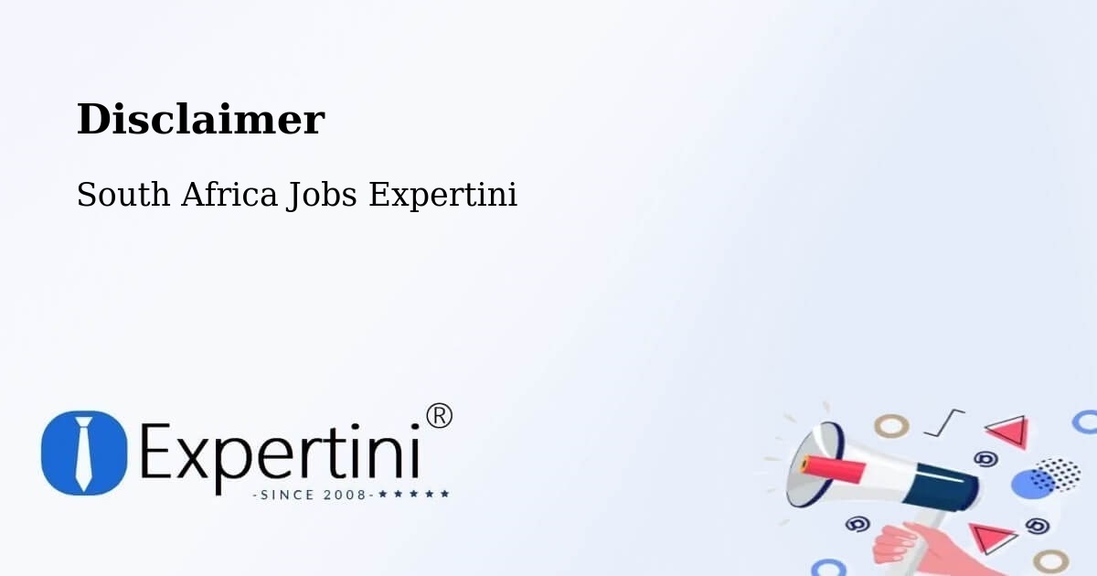 Disclaimer – Mmabatho - South Africa Jobs Expertini